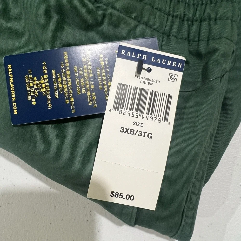 Polo Ralph Lauren Polo Prepster Stretch Chino Short Men's 3XB Big Green Elastic
